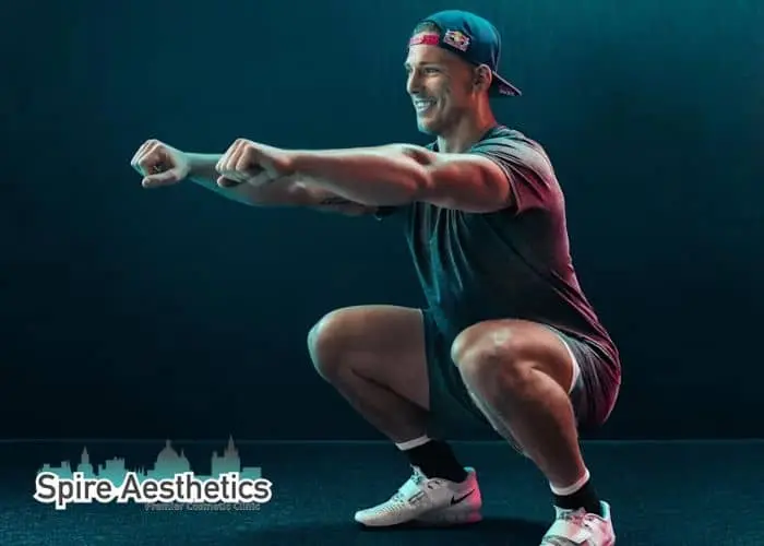 Image of man build leg muscle Solihull through exercise